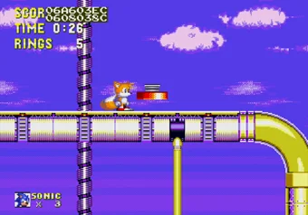 Debug Mode - player using object placement and debug features during gameplay Sonic the Hedgehog 3 gameplay showing Debug Mode in action