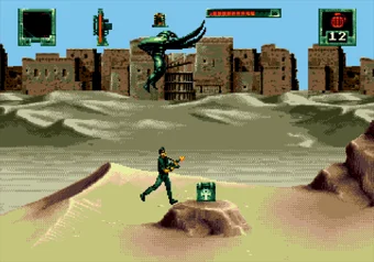 Gameplay from Level 5 in Stargate on SEGA Genesis/Mega Drive