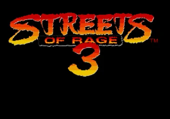 Streets of Rage 3 title screen on SEGA Genesis/Mega Drive