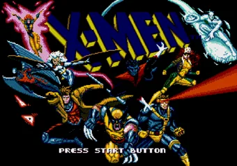 X-Men - Title Screen on SEGA Genesis/Mega Drive