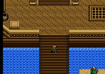 Ship Shining Force II — ship scene on SEGA Genesis/Mega Drive
