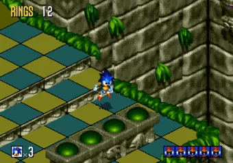 Rusty Ruin Zone Sonic 3D Blast — Rusty Ruin Zone gameplay on SEGA Genesis