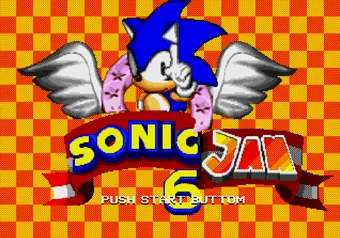 Sonic Jam 6 title screen on SEGA Genesis