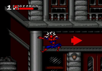 Gameplay from level 2 of Maximum Carnage on SEGA Genesis/Mega Drive