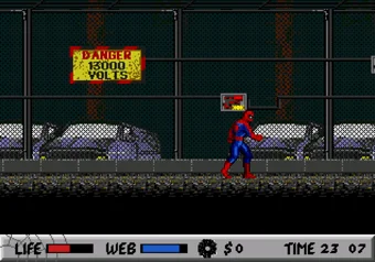Spider-Man vs. The Kingpin — Power Station stage gameplay on SEGA Genesis/Mega Drive