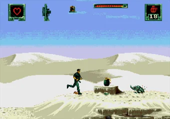 Invincibility Cheat Demonstration First level gameplay in Stargate on SEGA Genesis/Mega Drive