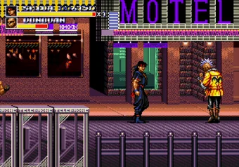 Playing as Shiva Gameplay screenshot of Streets of Rage 3 featuring Shiva as a playable character