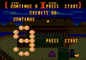 How to get 99 credits in Sunset Riders on SEGA Genesis