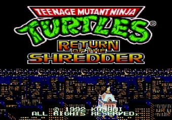 Teenage Mutant Ninja Turtles: Return of the Shredder - Title screen