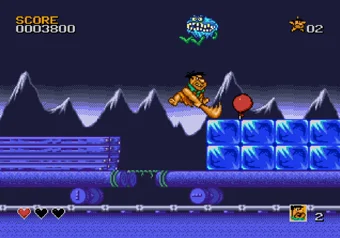 Level 4 — Dino Express The Flintstones — Dino Express level gameplay on SEGA Genesis/Mega Drive
