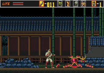 End-of-level screen showing 11 times more shurikens than lives for 30,000 bonus points