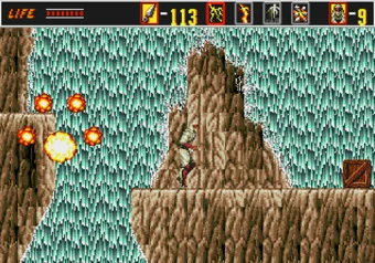 The Revenge of Shinobi — level 2 gameplay on SEGA Genesis/Mega Drive