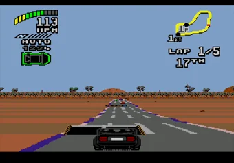 Desert race Top Gear 2 desert race on SEGA Genesis/Mega Drive