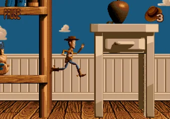 Toy Story paused screen on SEGA Genesis/Mega Drive