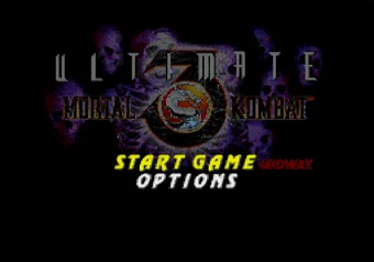 Main menu of Ultimate Mortal Kombat 3