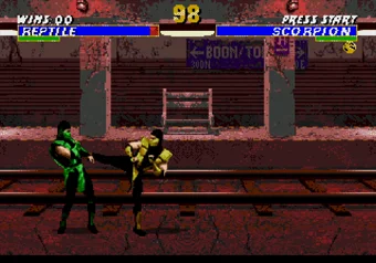 Reptile vs Scorpion in Ultimate Mortal Kombat 3 (SEGA Genesis)