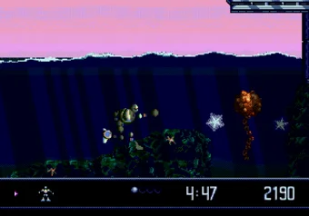 Vectorman — floating platforms and underwater passages in Tidal Surge