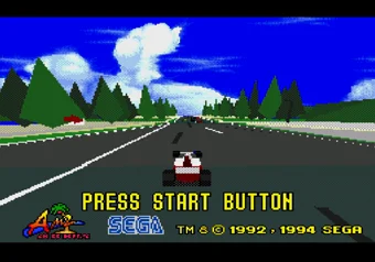Title Screen Virtua Racing title screen on SEGA Genesis/Mega Drive