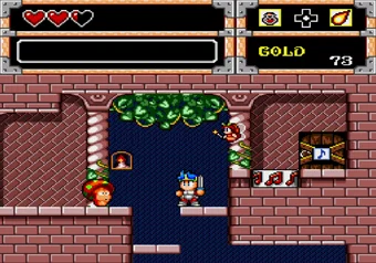 Wonder Boy in Monster World — Shion on the musical note platforms in Alsedo Cave