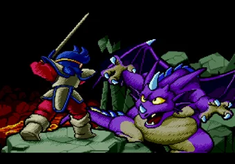 Wonder Boy in Monster World title screen on SEGA Genesis/Mega Drive
