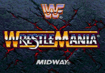 Title Screen WWF WrestleMania: The Arcade Game title screen on SEGA Genesis/Mega Drive