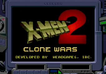 Title Screen Title screen of X-Men 2: Clone Wars on SEGA Genesis/Mega Drive