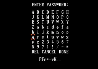 Zero Tolerance — password entry screen